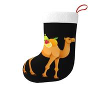 Yyhwhjde Chaussettes décoratives de Noël Camel portant des fruits pour remplir de petits cadeaux tels que des bonbons et des petits jouets