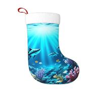 YYHWHJDE Chaussettes décoratives de Noël douces sous-marines avec imprimés de rayons de corail légers, avec une bonne sensation tactile pour Halloween, Noël et Nouvel An