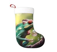 YYHWHJDE Chaussettes décoratives de Noël douces - Un caméléon avec des bulles - Légères, avec une bonne sensation tactile pour Halloween, Noël et Nouvel An