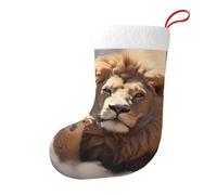 YYHWHJDE Chaussettes décoratives de Noël en forme d'agneau avec un lion sur les nuages. Ajoutez une touche festive à Halloween, Noël