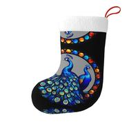YYHWHJDE Chaussettes décoratives de Noël en verre teinté avec motif de paon - Couleurs vives pour ajouter une atmosphère festive