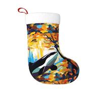 YYHWHJDE Chaussettes décoratives de Noël Killer Whale In The Woods Imprimées pour les activités communautaires, les spectacles sur scène et les rassemblements de vacances