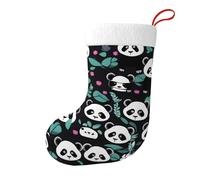 Yyhwhjde Chaussettes décoratives de Noël motif panda mignon pour remplir de petits cadeaux tels que des bonbons et des petits jouets