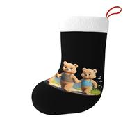 Yyhwhjde Chaussettes décoratives de Noël The Friendship of The Three Little Bears pour remplir de petits cadeaux tels que des bonbons et des petits jouets