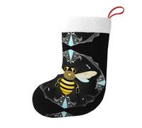 Yyhwhjde Chaussettes décoratives de Noël The Little Bee in The Crystal Picture pour remplir de petits cadeaux tels que des bonbons et des petits jouets