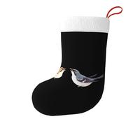 Yyhwhjde Chaussettes décoratives de Noël « The Sparrows and Hirondelles chantent » pour remplir de petits cadeaux tels que des bonbons et des petits jouets