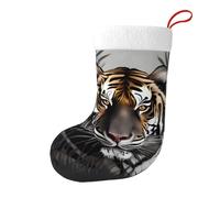 Yyhwhjde Chaussettes décoratives de Noël Tigre au repos pour remplir de petits cadeaux tels que des bonbons et des petits jouets