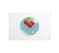 YYHWHJDE Cherry in The Bubble Prints Lot de 6 sets de table lavables résistants à la chaleur pour décoration de table de salle à manger - Épais, robustes et personnalisés
