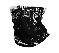 YYHWHJDE Clés de piano avec notes de musique imprimées bandeau de sport multifonctionnel : la grande couverture d'aventure pour la randonnée, le vélo et plus encore