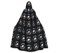 YYHWHJDE Conch In The Bubble Prints Halloween Cape à capuche pour homme et femme