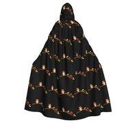 YYHWHJDE Conversation Between Ladybug And Squirrel Prints Halloween Adulte Cape à capuche Vêtements pour hommes et femmes Manteau Jeu de rôle