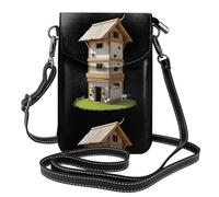 YYHWHJDE Cows In A Small House Prints Petit sac à bandoulière en cuir pour femme, imperméable et durable