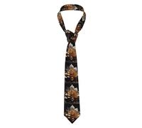 YYHWHJDE Cravate blanche délicate à motif fleur de lotus pour homme style classique convient pour les vacances et le travail
