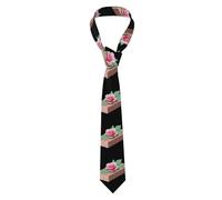 YYHWHJDE Cravate de style classique à motif brique rose pour homme - Convient pour les vacances et le travail