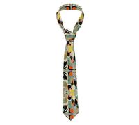 YYHWHJDE Cravate de style classique pour homme avec imprimé chat moderne du milieu du siècle, convient pour les vacances et le travail