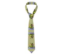 YYHWHJDE Cravate de style classique pour homme avec imprimé grenouille faisant du yoga pour les vacances et le travail