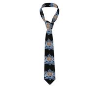 YYHWHJDE Cravate de style classique pour homme avec imprimé lotus en cristal de verre pour les vacances et le travail