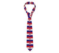 YYHWHJDE Cravate de style classique pour homme avec motif drapeau de la République de Croatie pour les vacances et le travail