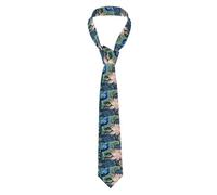 YYHWHJDE Cravate de style classique pour homme avec motif paons et lotus, idéale pour les vacances et le travail
