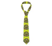 YYHWHJDE Cravate de style classique pour homme Motif grenouille dans un étang Convient pour les vacances et le travail