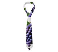 YYHWHJDE Cravate pour homme à motif raisin violet pour le travail, le travail, les anniversaires, les mariages, les fêtes, les banquets, entretien facile, 145 x 7,9 cm