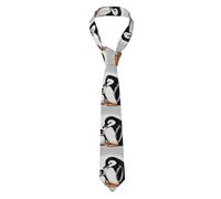 YYHWHJDE Cravate pour homme avec imprimé I Love Penguins, douce et confortable, ne se déforme pas, résistante à la décoloration, durable (145 x 8,1 cm)