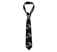 YYHWHJDE Cravate pour homme avec imprimé Kingfisher on the branch - Cravate en fibre de polyester de qualité pour le travail, la vie quotidienne et les occasions spéciales