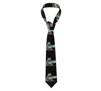 YYHWHJDE Cravate pour homme avec imprimé ours qui a attrapé un gros poisson, douce et confortable, ne se déforme pas, résistante à la décoloration, durable (57 x 3,2,5 cm)