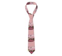 YYHWHJDE Cravate pour homme avec imprimé piglet rose, douce et confortable, ne se déforme pas, résistante à la décoloration, durable (145 x 8,1 cm)