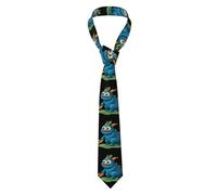 YYHWHJDE Cravate pour homme avec imprimé « The little monster pulling carottes » douce et confortable, ne se déforme pas, résistante à la décoloration, durable (145 x 8,1 cm)