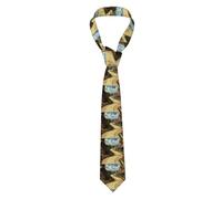YYHWHJDE Cravate pour homme motif chemin de village de contes de fées - Douce et confortable pour le travail, le travail, un anniversaire, un mariage, une fête, un banquet - 145 x 7,9 cm - Entretien