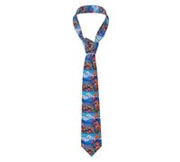 YYHWHJDE Cravate pour homme motif fleurs sur le chemin d'un étranger - Douce et confortable pour le travail, le travail, un anniversaire, un mariage, une fête, un banquet - 145 x 7,9 cm - Entretien