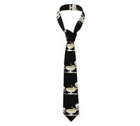 YYHWHJDE Cravate pour homme motif squelettes faisant de la soupe aux champignons - Doux et confortable pour le travail, le travail, un anniversaire, un mariage, une fête, un banquet - 145 x 7,9 cm