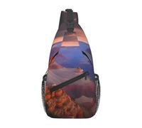 YYHWHJDE Cross Chest Bag Diagonally Sac à bandoulière de qualité, durable et spacieux pour homme et femme, impression Grand Canyon, noir, taille unique, Noir , Taille unique