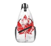 YYHWHJDE Cross Chest Bag Diagonally Sac à bandoulière de qualité, durable et spacieux pour homme et femme Motif drapeau du Canada rétro, noir, taille unique, Noir , Taille unique