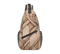 YYHWHJDE Cross Chest Bag Diagonally - Sac à bandoulière de qualité, durable et spacieux pour homme et femme motif bois massif, noir, taille unique, Noir , Taille unique
