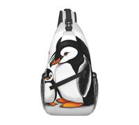YYHWHJDE Cross Chest Bag Diagonally - Sac à bandoulière de qualité, durable et spacieux pour homme et femme, imprimé « I Love Penguins », noir, taille unique, Noir , Taille unique