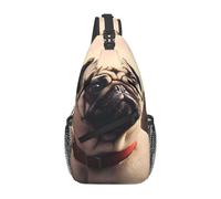 YYHWHJDE Cross Chest Bag Diagonally - Sac à bandoulière de qualité, durable et spacieux pour homme et femme, imprimé carlin, noir, taille unique, Noir , Taille unique