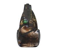 YYHWHJDE Cross Chest Bag Diagonally Sac à bandoulière de qualité, durable et spacieux pour homme et femme, imprimé canard colvert, noir, taille unique, Noir , Taille unique