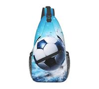 YYHWHJDE Cross Chest Bag Diagonally - Sac à bandoulière de qualité, durable et spacieux pour homme et femme - Imprimé fond de ballon de football, noir, taille unique, Noir , Taille unique