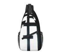 YYHWHJDE Cross Chest Bag Diagonally - Sac à bandoulière de qualité, durable et spacieux pour homme et femme, imprimé croix d'église, noir, taille unique, Noir , Taille unique