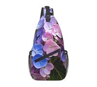 YYHWHJDE Cross Chest Bag Diagonally - Sac à bandoulière de qualité, durable et spacieux pour homme et femme, belle image d'hortensia, noir, taille unique, Noir , Taille unique