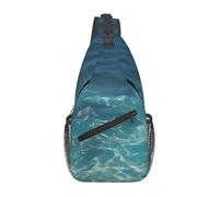 YYHWHJDE Cross Chest Bag Diagonally - Sac à bandoulière de qualité, durable et spacieux pour homme et femme - Imprimé océan profond, noir, taille unique, Noir , Taille unique