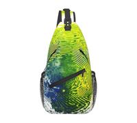 YYHWHJDE Cross Chest Bag Diagonally Sac à bandoulière de qualité, durable et spacieux pour homme et femme, motif empreintes digitales brésiliennes, noir, taille unique, Noir , Taille unique
