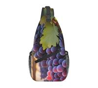 YYHWHJDE Cross Chest Bag Diagonally Sac à bandoulière de qualité, durable et spacieux pour homme et femme, motif raisin du désert, noir, taille unique, Noir , Taille unique