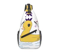 YYHWHJDE Cross Chest Bag Diagonally - Sac à bandoulière de qualité, durable et spacieux pour homme et femme, imprimé petit canard jaune, noir, taille unique, Noir , Taille unique