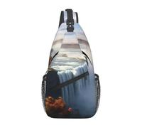 YYHWHJDE Cross Chest Bag Diagonally - Sac à bandoulière de qualité, durable et spacieux pour homme et femme - Impression Niagara Falls - Noir, taille unique, Noir , Taille unique