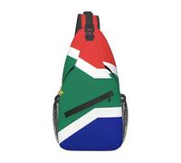 YYHWHJDE Cross Chest Bag Diagonally Sac à bandoulière de qualité, durable et spacieux pour homme et femme Motif drapeau de l'Afrique du Sud, noir, taille unique, Noir , Taille unique