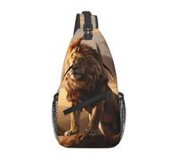 YYHWHJDE Cross Chest Bag Diagonally - Sac à bandoulière de qualité, durable et spacieux pour homme et femme, imprimé Le Roi Lion, noir, taille unique, Noir , Taille unique