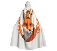YYHWHJDE Crown Fox Avatar Picture Veste à capuche pour adulte Halloween Cape de fête longue pour homme et femme